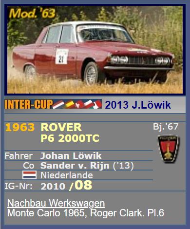 HRC Comeback 2023 L&ouml;wik-van Rijn Rover P6 2000TC