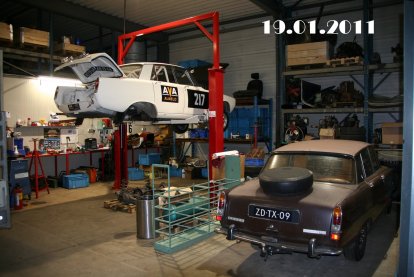 18.01.2011 Demontage achteras Rally P6....