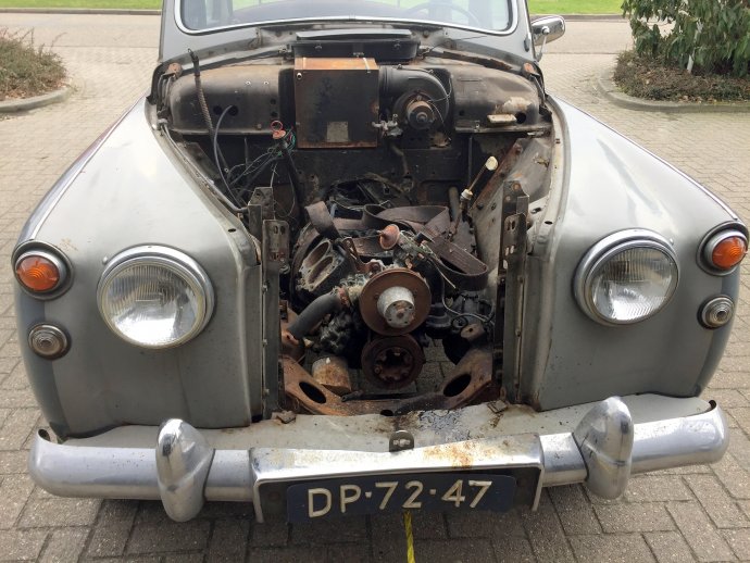 Rover P4 "V8 project" passen en meten !