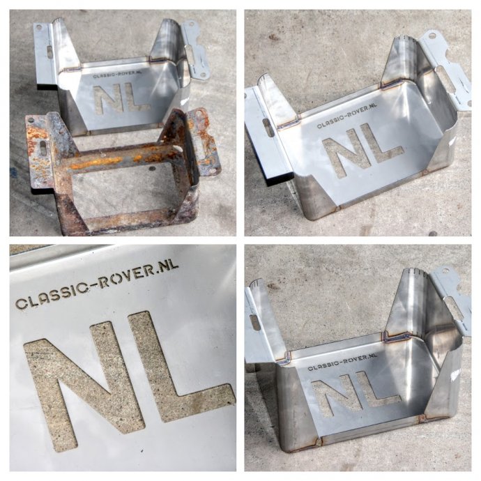 Rover P6 accubak in hoogwaardig RVS leverbaar