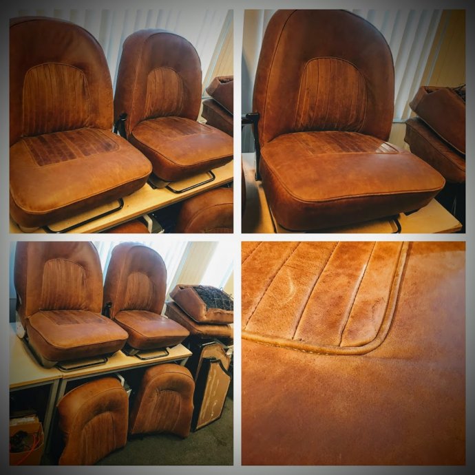 Nieuwe set P6 bekleding / cognac leer