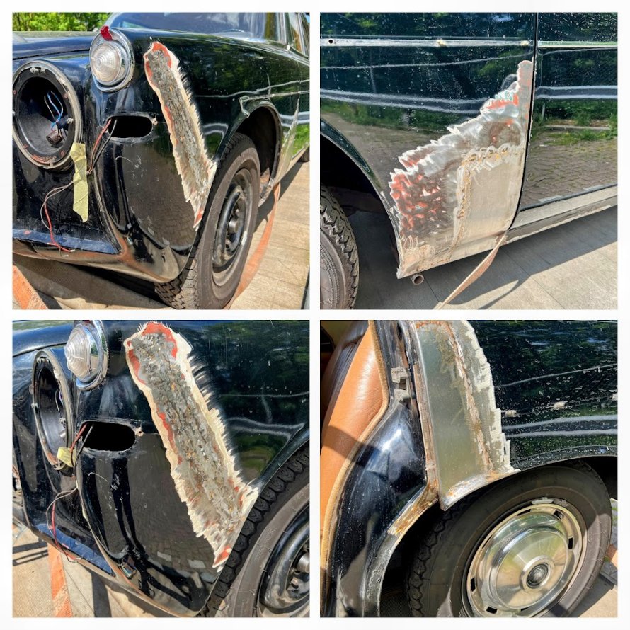 Rover P5 3 ltr plaatwerk gereed