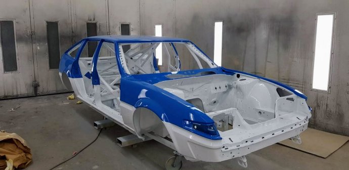 Rover SD1 COMPUTERVISION spuitwerk gereed !